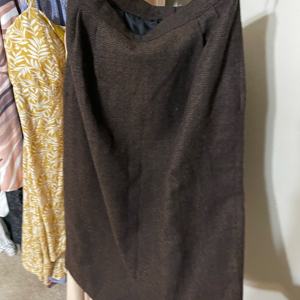 Vintage Brown Women's Wool Skirt